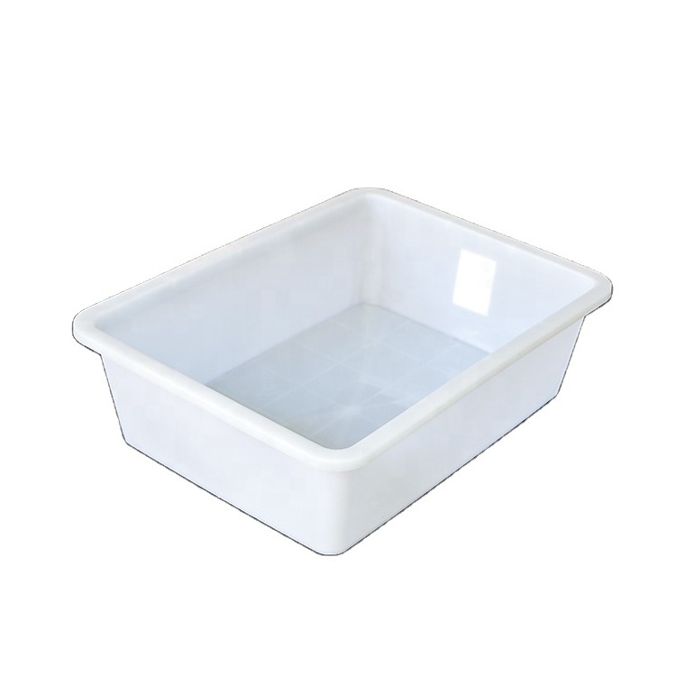 Nestable PP white plastic storage set plastic flat bin / tray / box for food processing