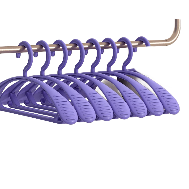 Purple 30 hangers household hangers seamless anti-shoulder corners clothes braces non-slip children's clothes braces