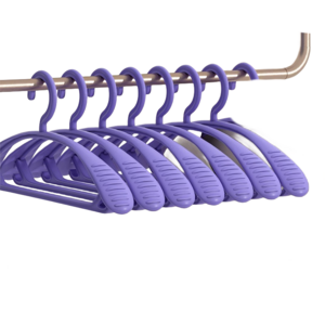 Purple 30 hangers household hangers seamless anti-shoulder corners clothes braces non-slip children's clothes braces