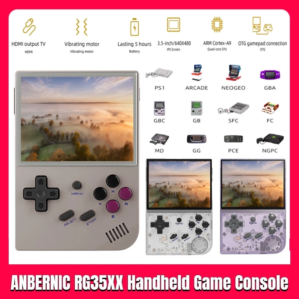 Anbernic Gaming Simulator Real Player 3.5 Inch Brick Handheld Retro Video Game Console Gameboy Rg35xx