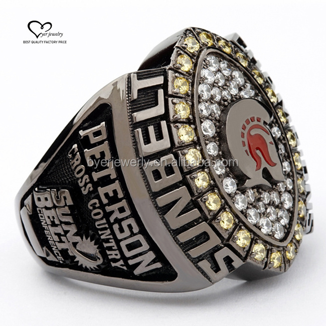 Factory made custom design logo softball football championship ring wholesale