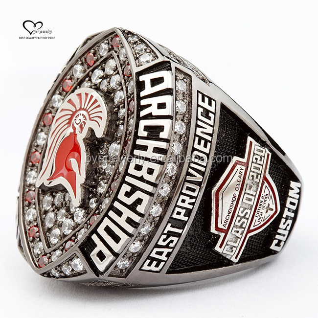 Custom Cheap Stainless Steel Jewelry Youth Football Baseball Championship Rings