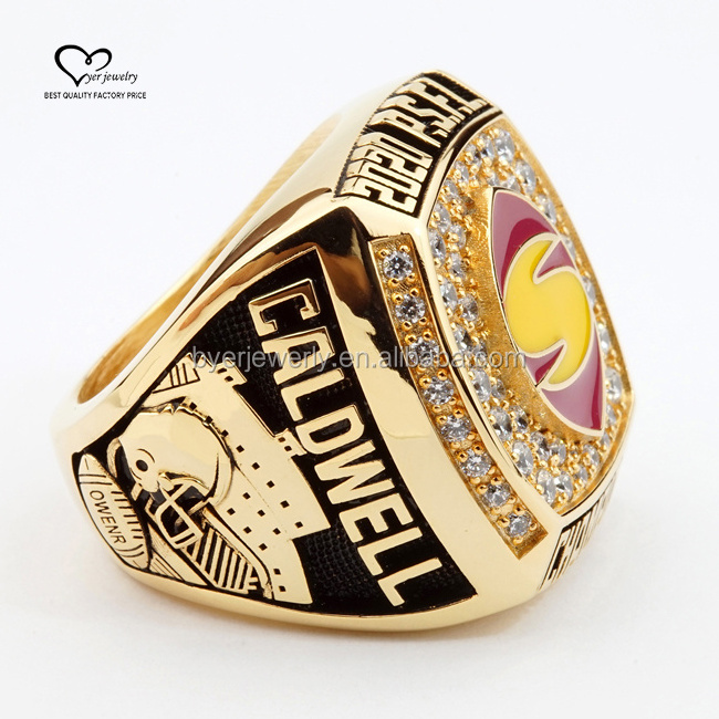 Custom Cheap Stainless Steel Jewelry Youth Football Baseball Championship Rings