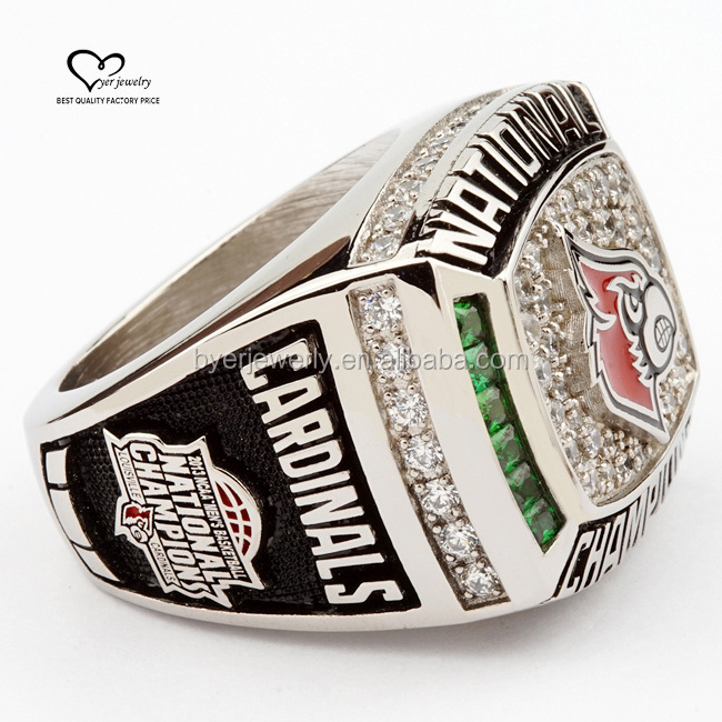 Factory made custom design logo softball football championship ring wholesale