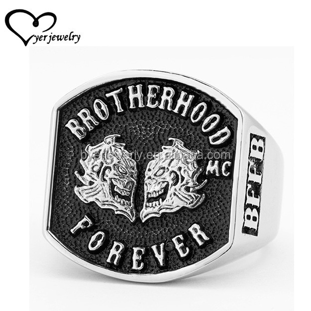 Factory directly made 316L stainless steel custom signet ring wholesale