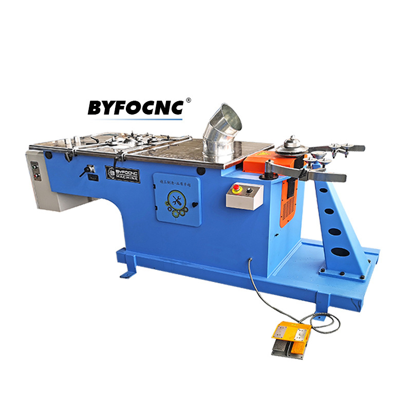 BYFO 1250MM Maquina conducto Round and spiral air duct making machine mechanical round duct elbow machine