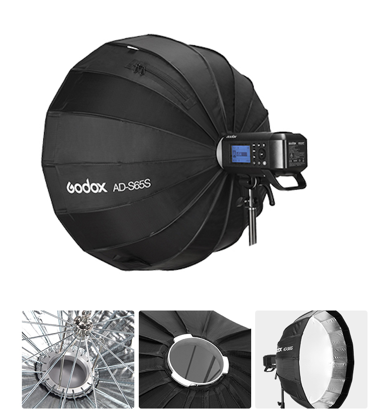 Godox AD-S65s 65cm Octagon Umbrella Softbox Godox For AD300Pro AD300 Pro Photo Studio Softbox