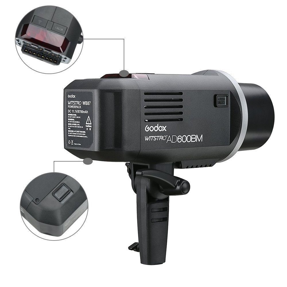 Godox AD600BM Portable 600W Studio Flash Light Wireless Bowens for DSLR & Phone Outdoor Photographic Lighting