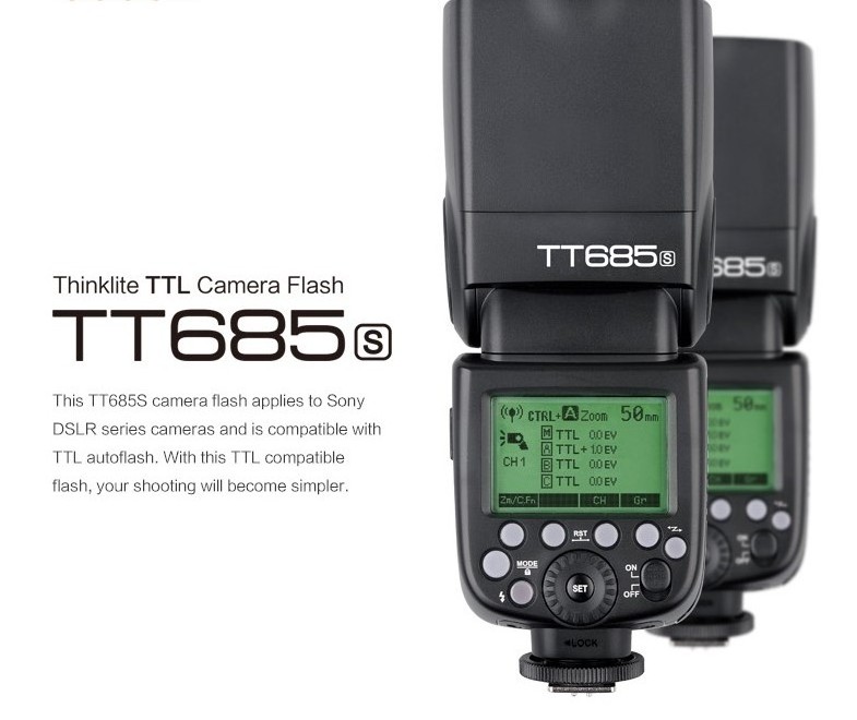 Newest Godox TT685 TTL 1/8000s Flash Speedlite Built-in 2000mAh Battery for all brand camera