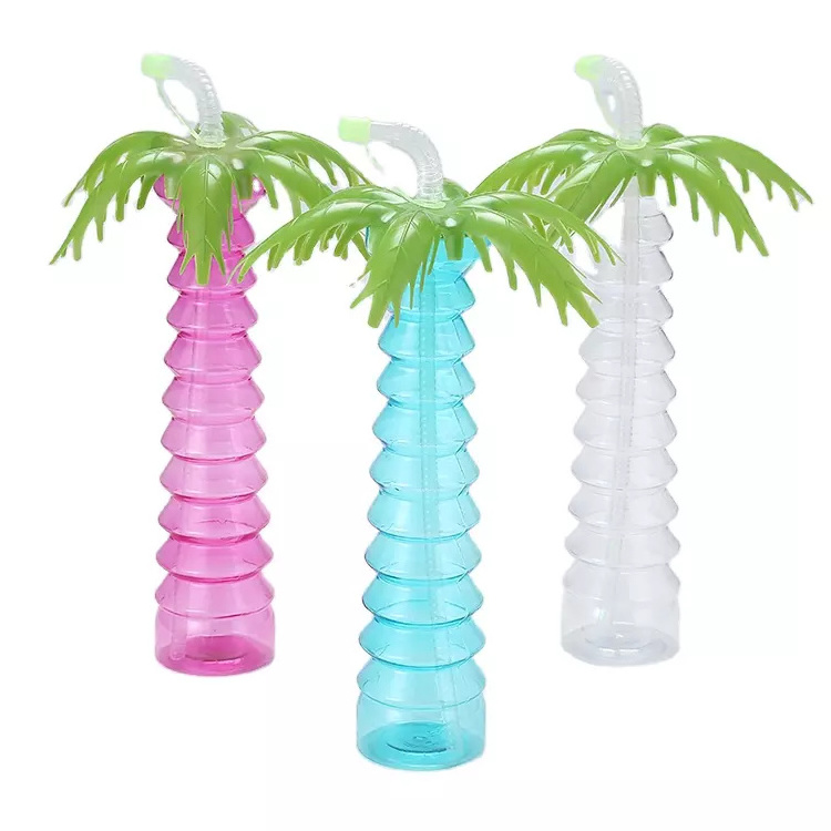 Hot Sell Novelty Smoothies 500ml Shaped Twist Yard Cup Plastic Frozen Magic Slush Cup With Straw