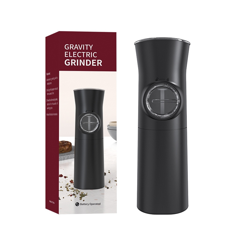 Battery-Operated Pepper Mill Parts Salt and ABS Pepper Grinder Powered Black Electric Mill Pepper Grinder