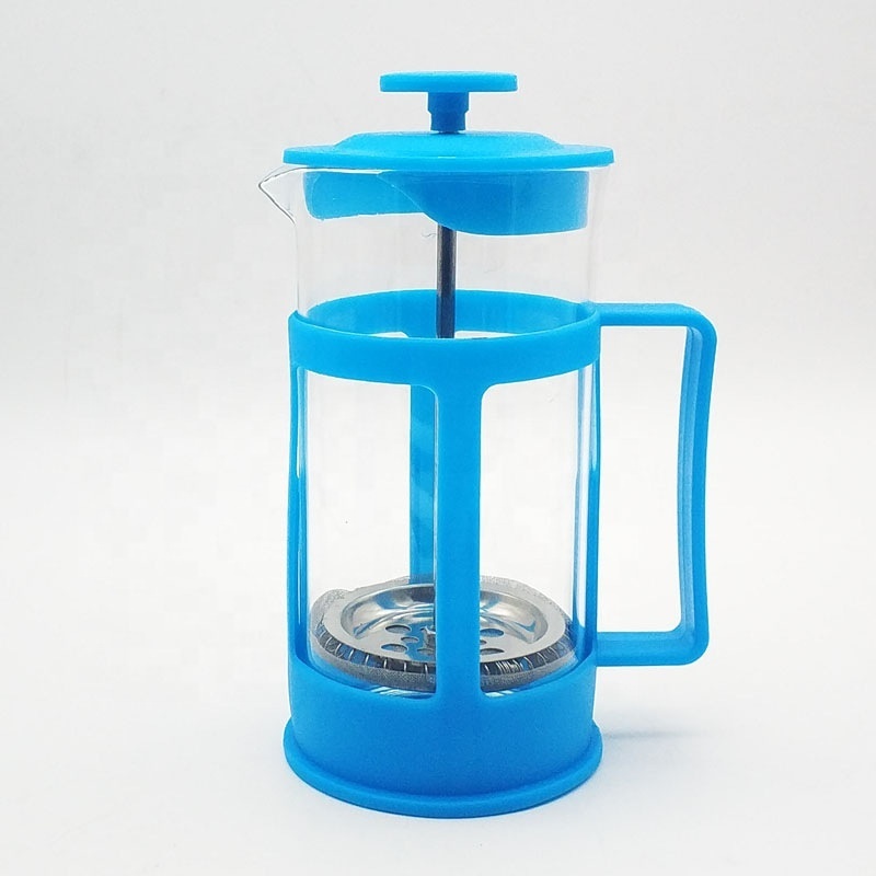 350ml/600ml/800ml borosilicate  glass and stainless steel french press glass  coffee pot  coffee maker BPA free PP frame