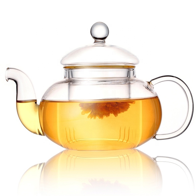 400ml 600ml 800ml Removable Infuser  Stovetop and Microwave Safe  Glass Teapot  Blooming and Loose Leaf Tea Maker Set