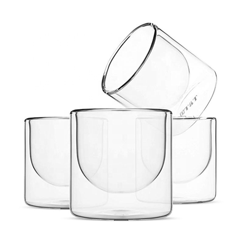 High Quality Borosilicate Big Tea Cup Mouth Blown Thin Glass Tea Cup