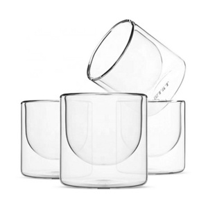 High Quality Borosilicate Big Tea Cup Mouth Blown Thin Glass Tea Cup