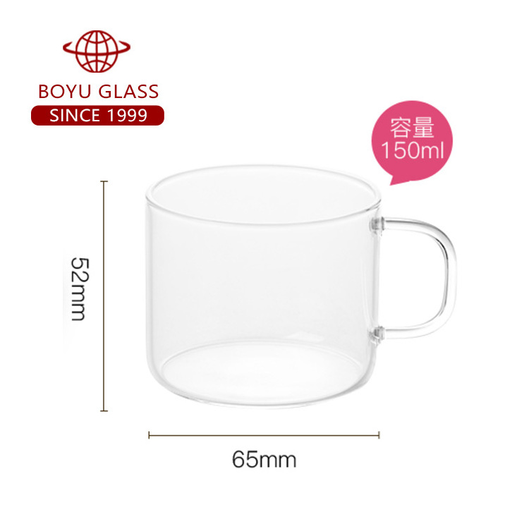 Custom 5oz glass tea cup set and 17oz glass teapot wholesale tea sets