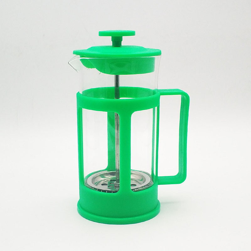 350ml/600ml/800ml borosilicate  glass and stainless steel french press glass  coffee pot  coffee maker BPA free PP frame