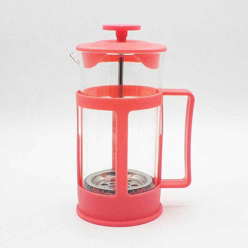 350ml/600ml/800ml borosilicate  glass and stainless steel french press glass  coffee pot  coffee maker BPA free PP frame