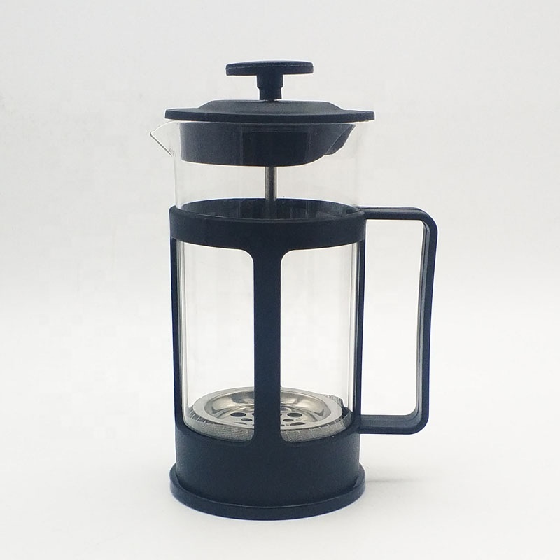 350ml/600ml/800ml borosilicate  glass and stainless steel french press glass  coffee pot  coffee maker BPA free PP frame