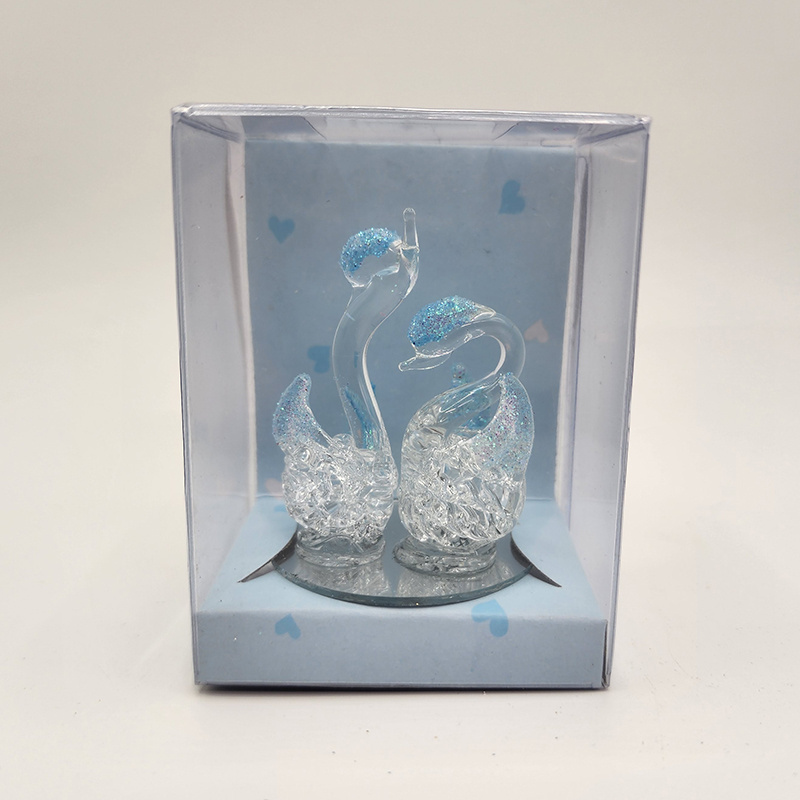 Wholesale Beautiful fashion lovely pink blue crystal swan valentines gift sets