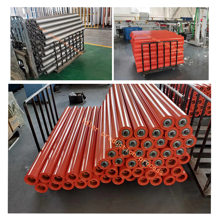 Diameter 108mm steel roller Conveyor return rollers  High quality mine conveyor rollers