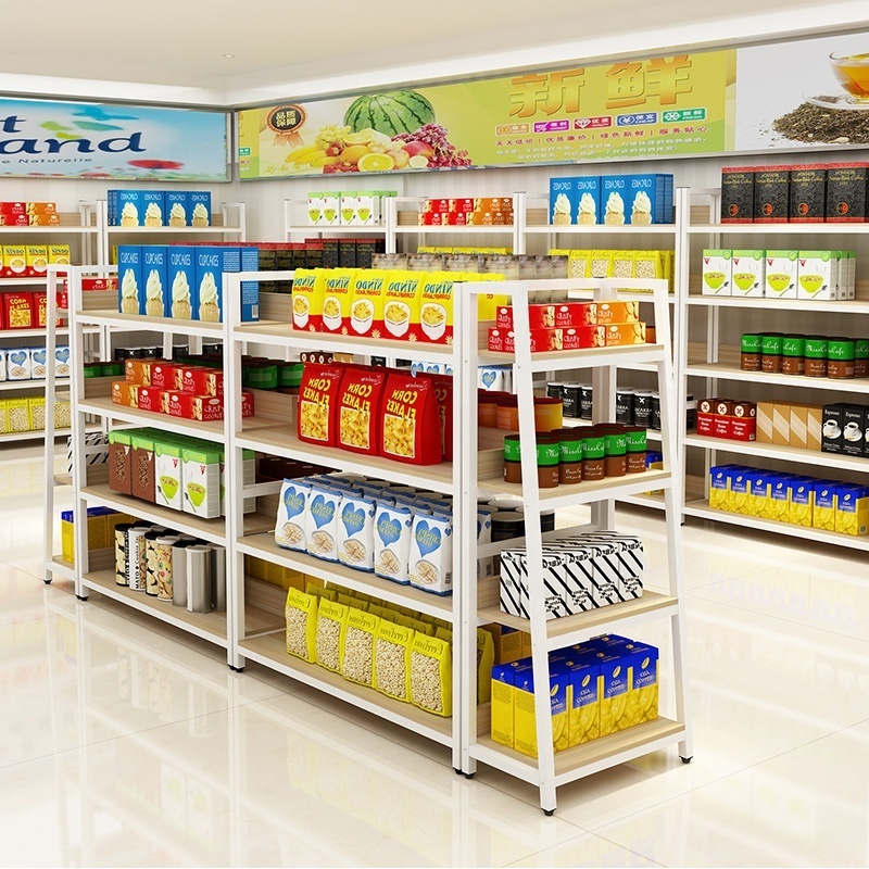 Liquor Store fashionable  wooden grocery Supermarket Store Shelves  household shop display racks