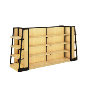 Wood Supermarket Store Shelves wall metal  design metal store grocery Display Shelf