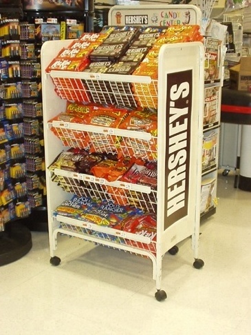 Supermarket snacks wrought iron display racks