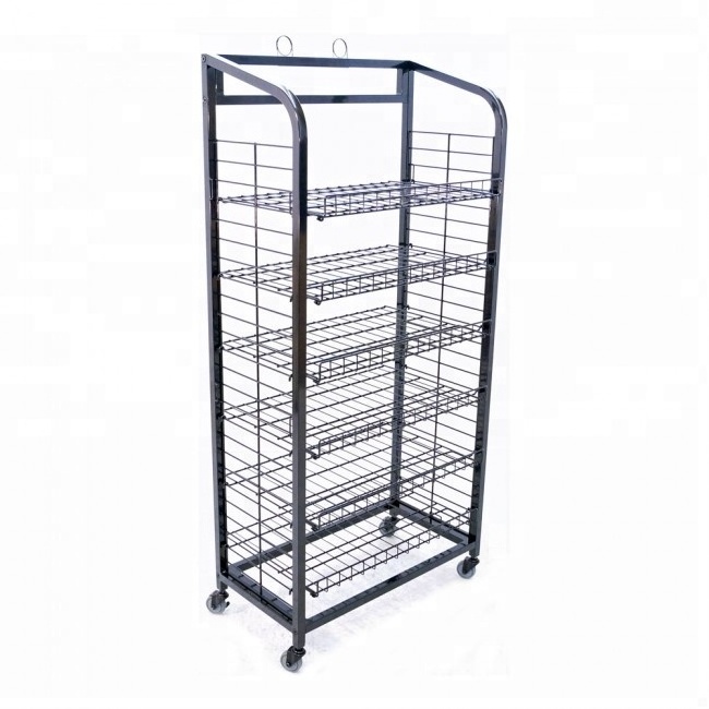 Supermarket snacks wrought iron display racks