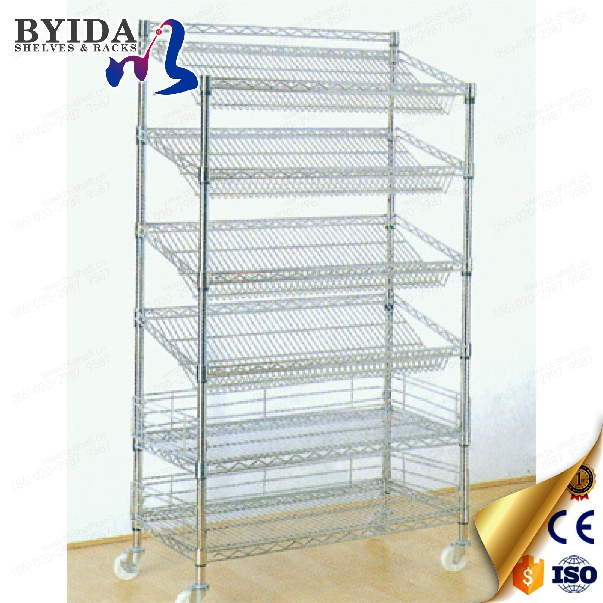 Wire Mesh Shelving With Wheels