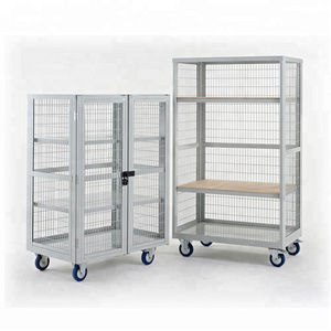 Warehouse Storage Wire Mesh Roll Trolley