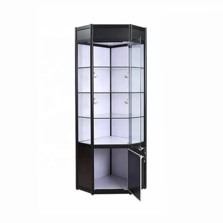 Rotating Glass Display showcase glass display cabinet model display case