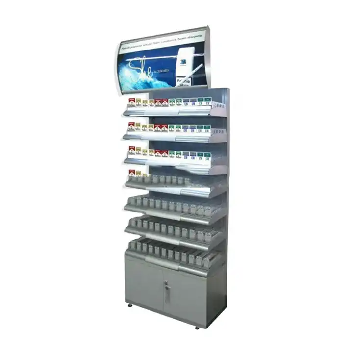 Tobacco and liquor cabinet checkout counter combination display rack