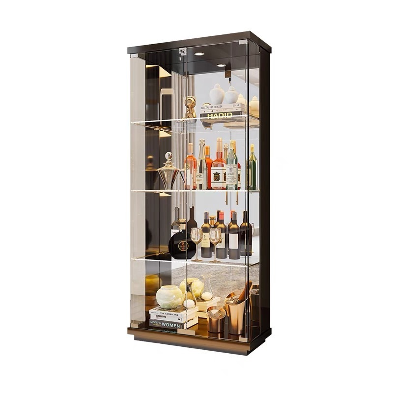 Frameless display showcase 48 inches full view glass showcase for smoke store