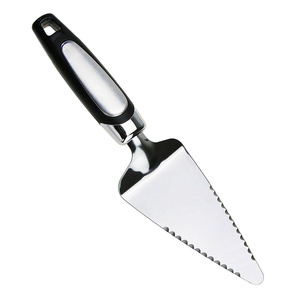 Hot Selling Stainless Steel Serrated on Both Sides Comfortable Handle Pie Server Spatula Cheesecake Cake Shovel