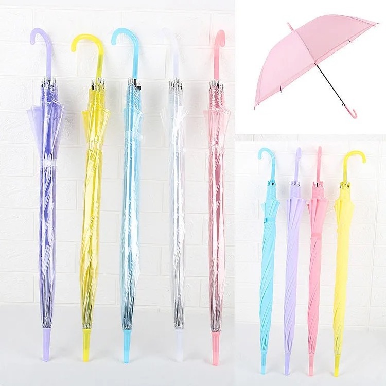 2023 New custom Customized color wholesale clear transparent cheap poe umbrella