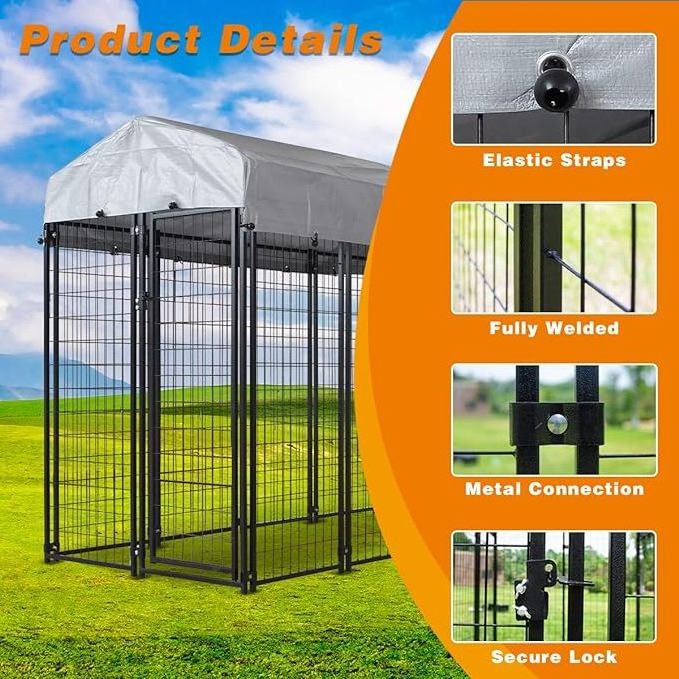 good design waterproof dog kennel with wall outdoor xl