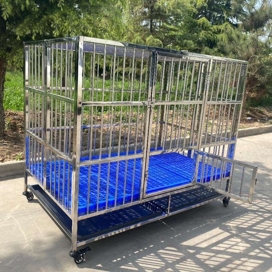 Strong Large Stainless Steel Dog Kennel Cage Pet Crate Cages Wholesale ( Fast Delivery)