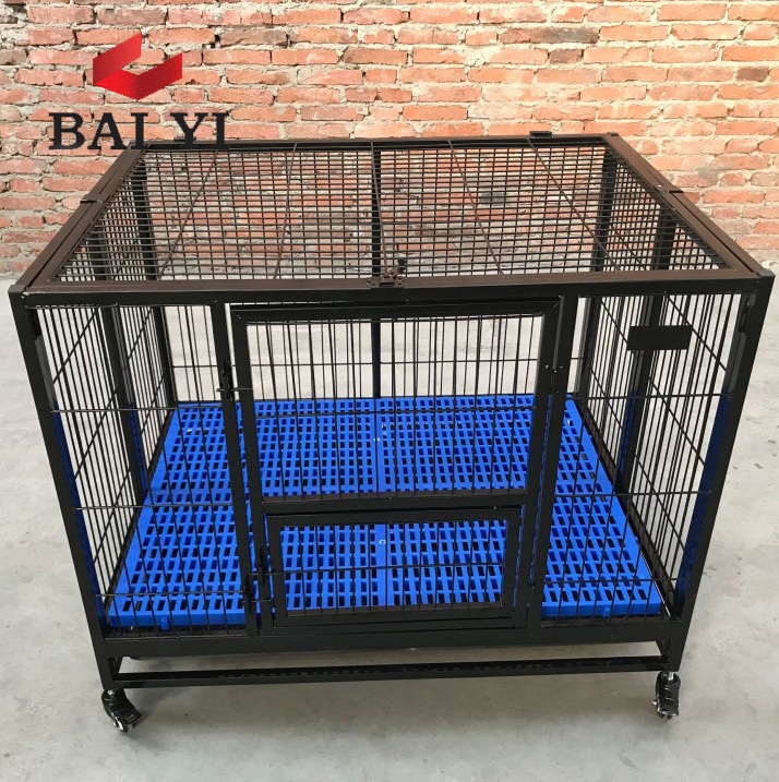 Heavy Duty Stainless Steel Dog Cage Kennel With Wheels For Sale