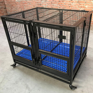 Heavy Duty Stainless Steel Dog Cage Kennel With Wheels For Sale