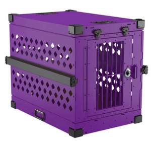 Portable Folding dog cage aluminum alloy medium and large dog cage, folding pet car cage, camping and travel dog cage