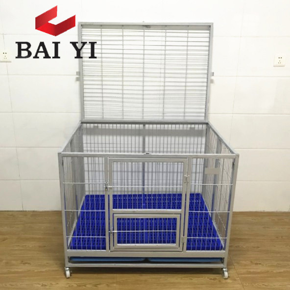 New Design Stackable Dog Kennel Cage With Plastic Drain Floor Popular In USA(one tier, two tiers, three tiers)