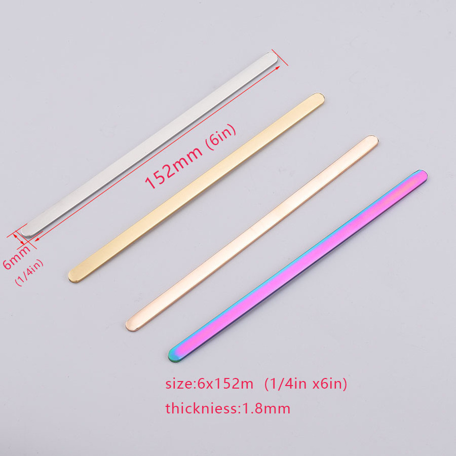 Byken Jewelry Manufacturer Wholesale DIY Bending Flat Cuff Bracelet Blank Stainless Steel Straight Bangle Bar for Engraving