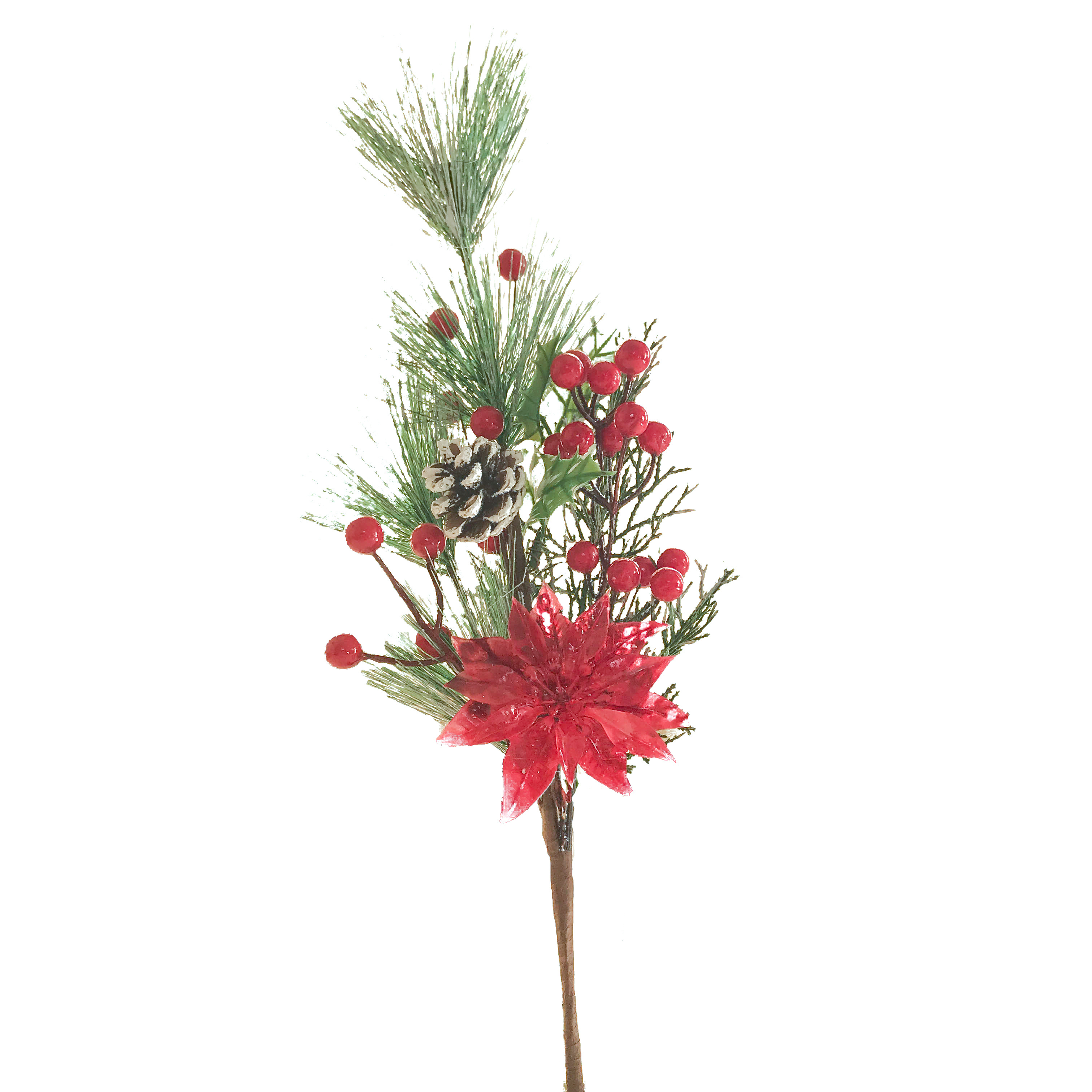 Artificial branches Christmas berries pine cones Christmas flowers flower branches