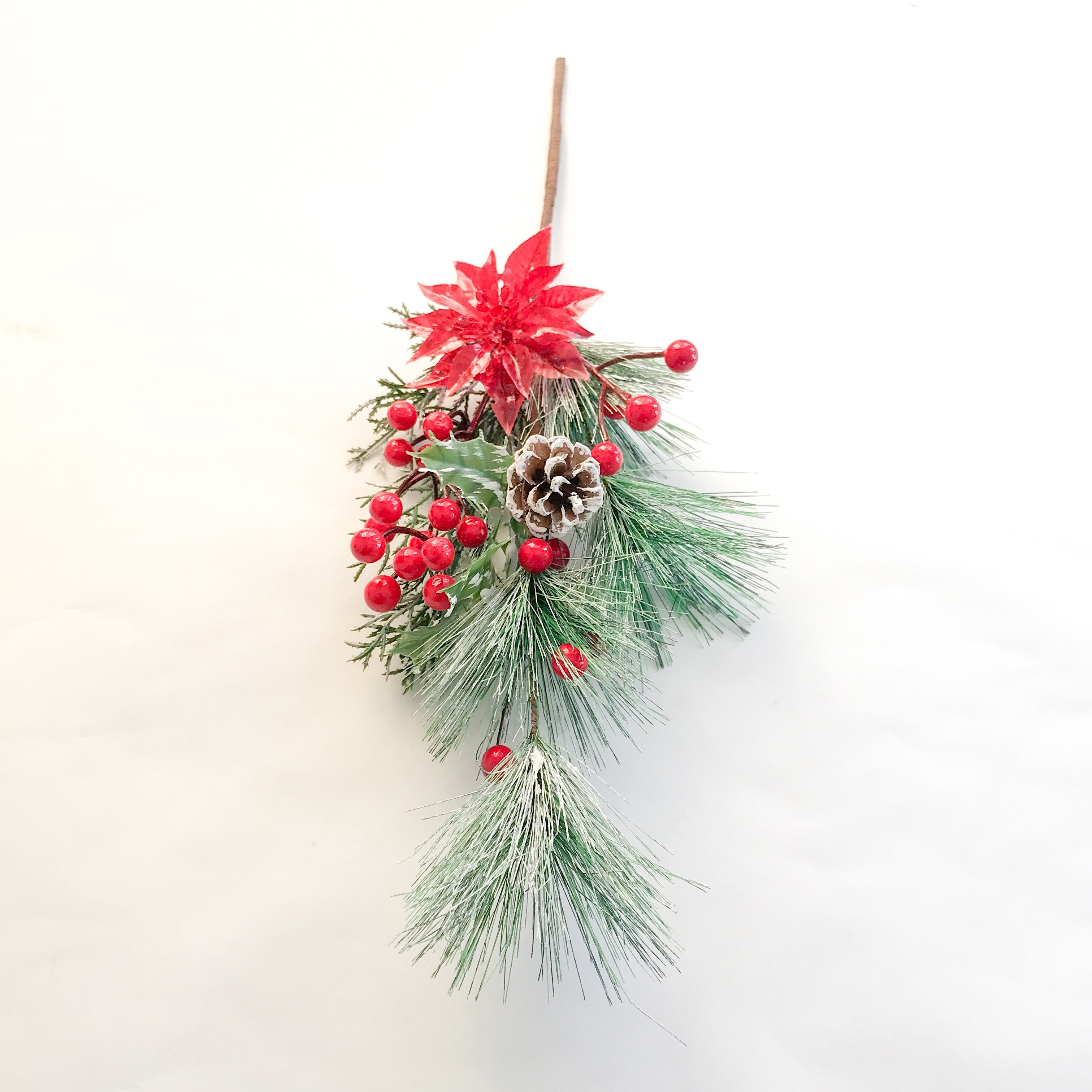 Artificial branches Christmas berries pine cones Christmas flowers flower branches