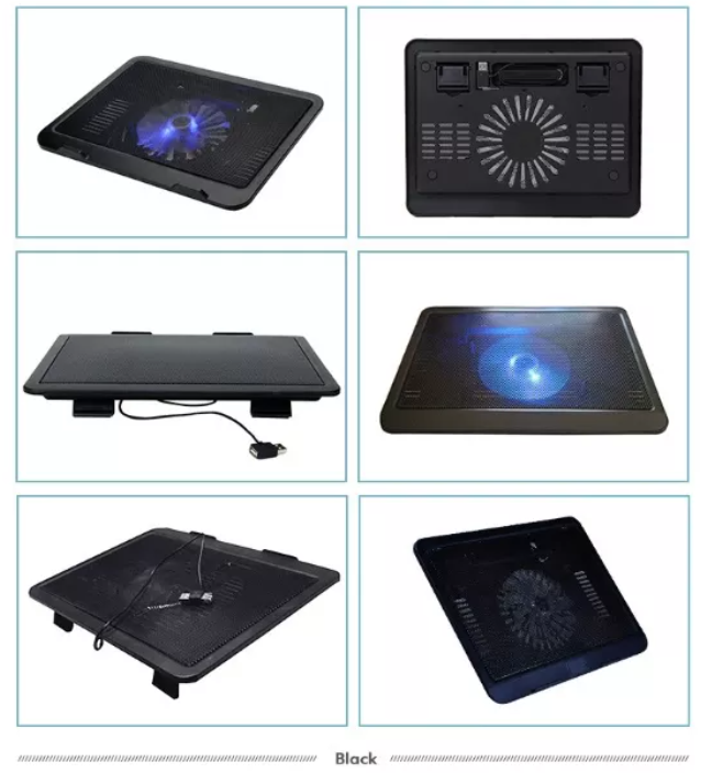 Cross-border direct sales N19 laptop cooler 14 inch led light fan usb mini laptop cooler computer cooling pad