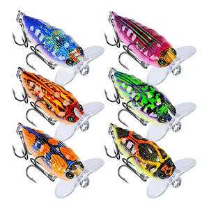 Hard Bait Plastic lure with feather fly cricket bait insects 4cm 4g cicadas false bait fishing lures saltwater freshwater