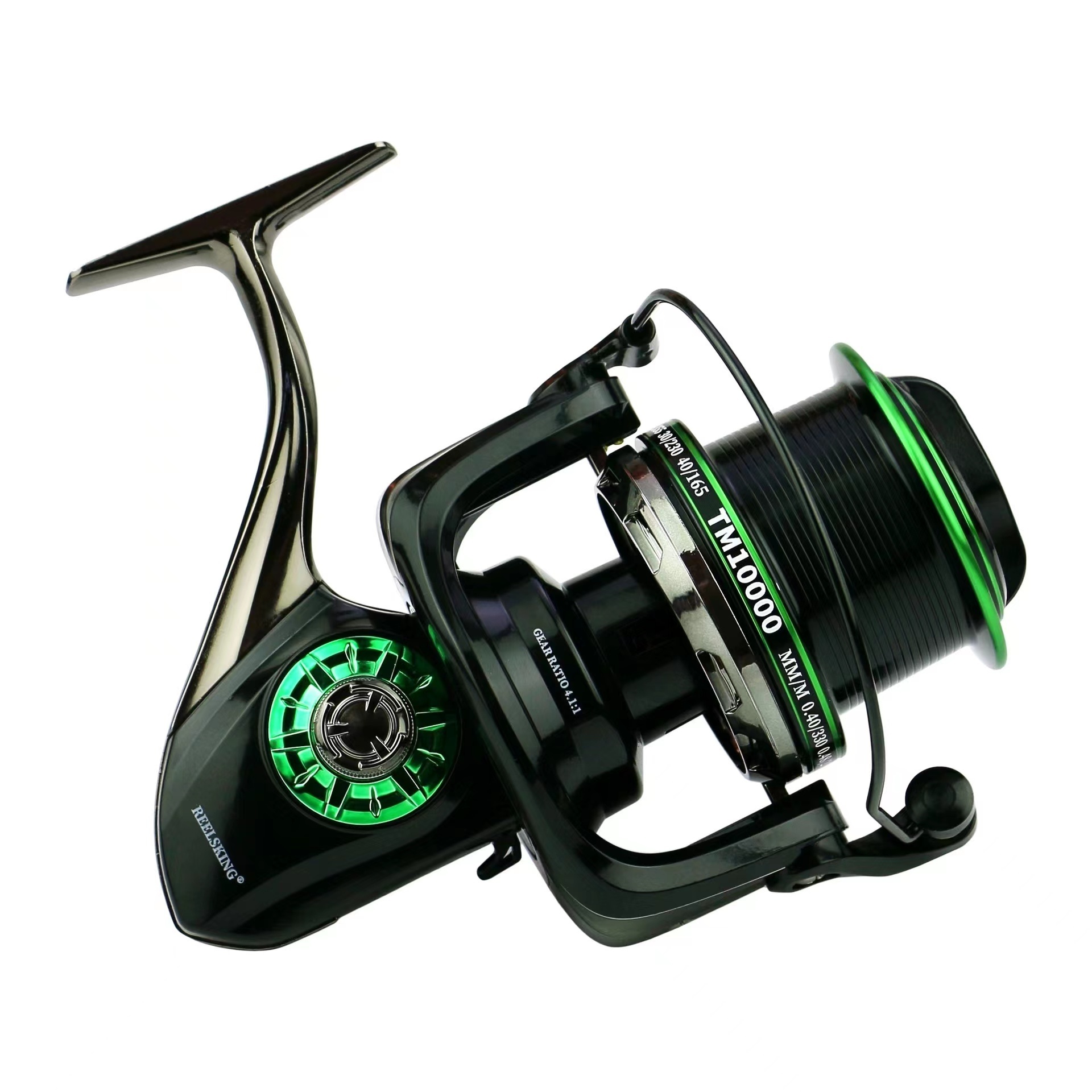 New Design 4.1/1 Big Game All-Metal Sea Pole Fishing Reel Large Gapless Wheel for Long-Distance Casting Left/Right Hand Trolling