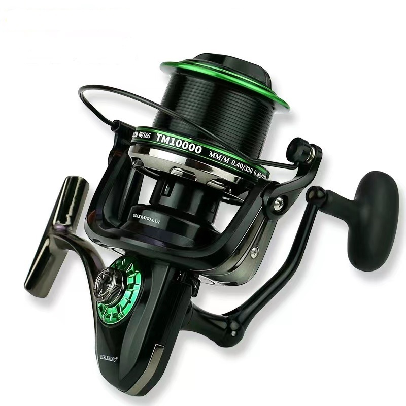 New Design 4.1/1 Big Game All-Metal Sea Pole Fishing Reel Large Gapless Wheel for Long-Distance Casting Left/Right Hand Trolling