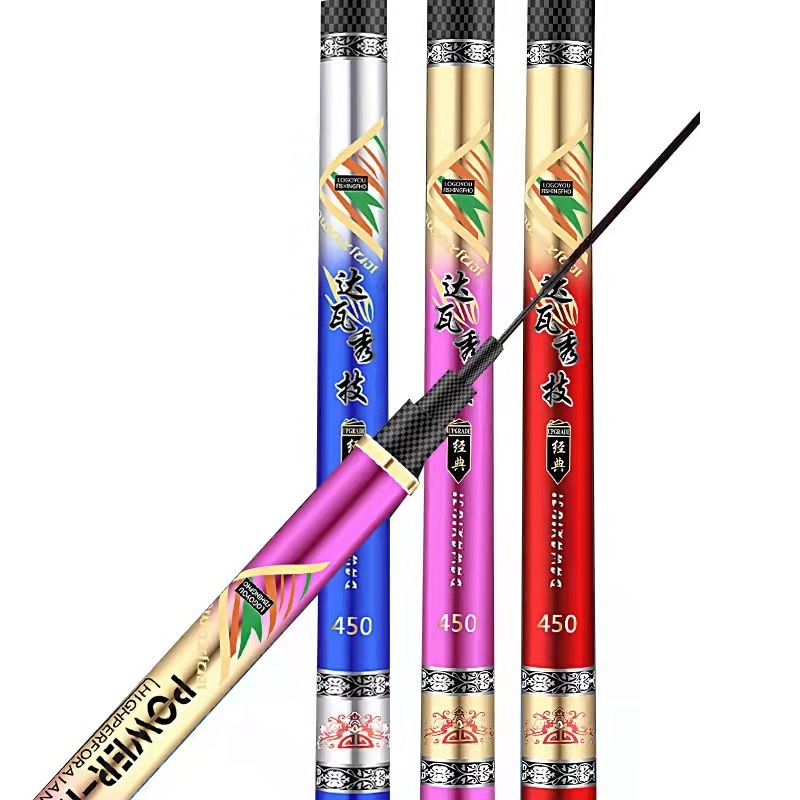 light big game fishing rods metal fishing rod cover carbon fiber surf fish solid rods blank pink blue red